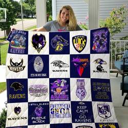 Baltimore Ravens Quilt Blanket Ver 25 and Home Decor