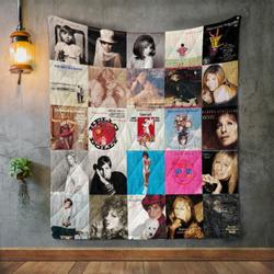 Barbra Streisand Style 4 Album Covers Quilt Blanket and Home Decor