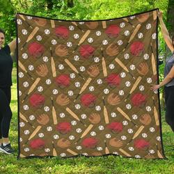Baseball Cl12100053Mdq Quilt Blanket and Home Decor
