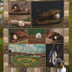 Baseball D8043 Quilt Blanket and Home Decor