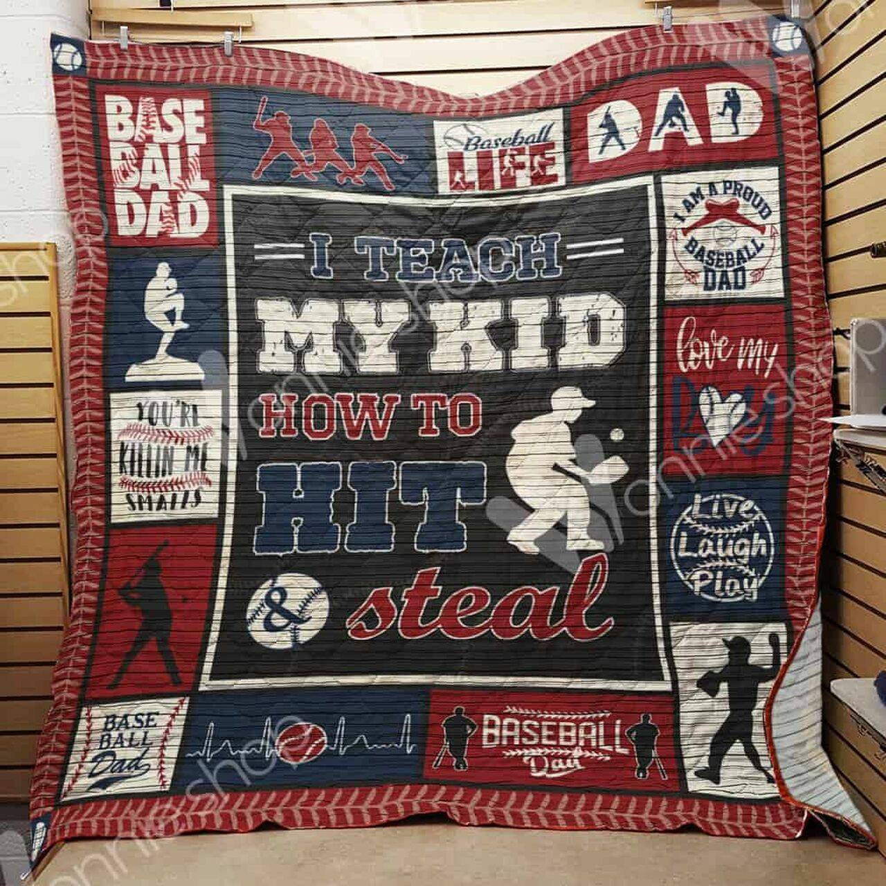 Baseball Dad Quilt Blanket Dhc1102475Td and Home Decor
