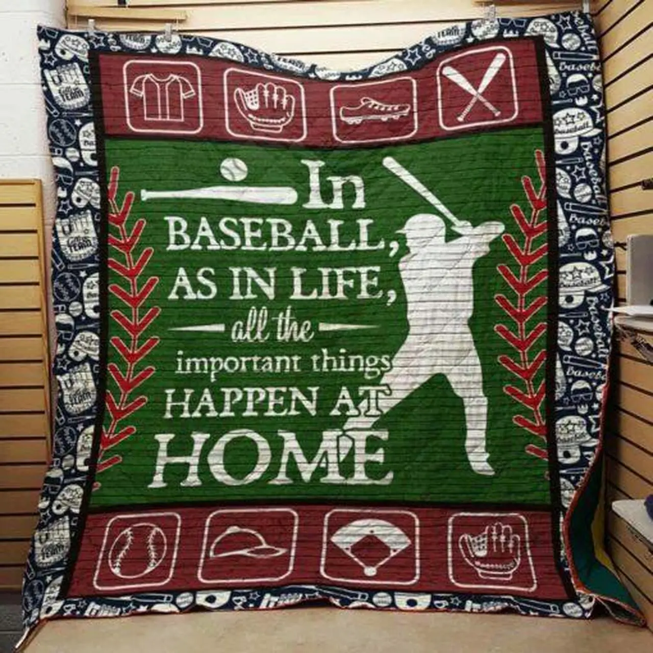 Baseball Home Quilt and Home Decor