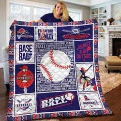 Baseball I Would Rather Be Playing Baseball Quilt Blanket Great Customized Blanket Gifts For Birthday Christmas Thanksgiving and Home Decor