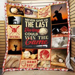 Baseball Is My Life Quilt Blanket and Home Decor