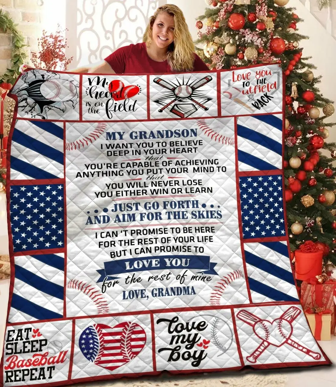 Baseball Jfj Quilt Ah and Home Decor