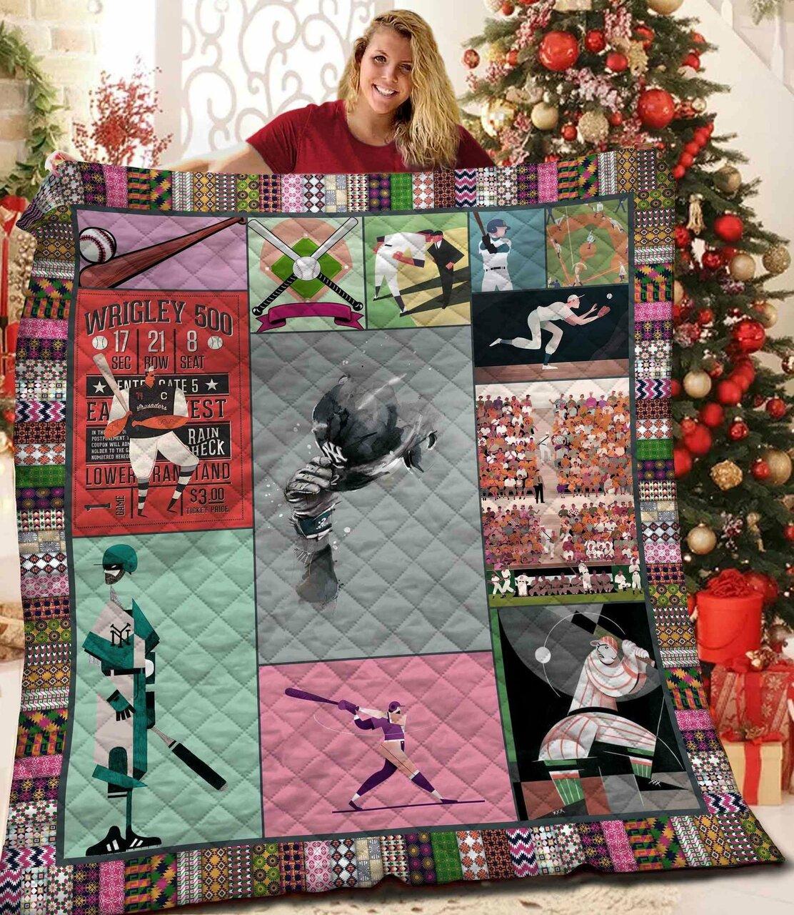 Baseball Jfj Quilt Aw and Home Decor