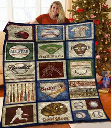 Baseball Jfj Quilt Hf and Home Decor