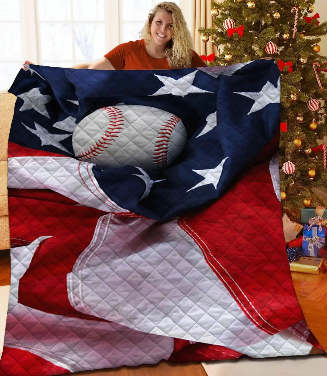 Baseball Jfj Quilt Js and Home Decor
