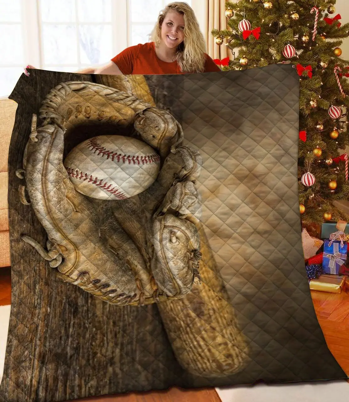 Baseball Jfj Quilt Kp and Home Decor