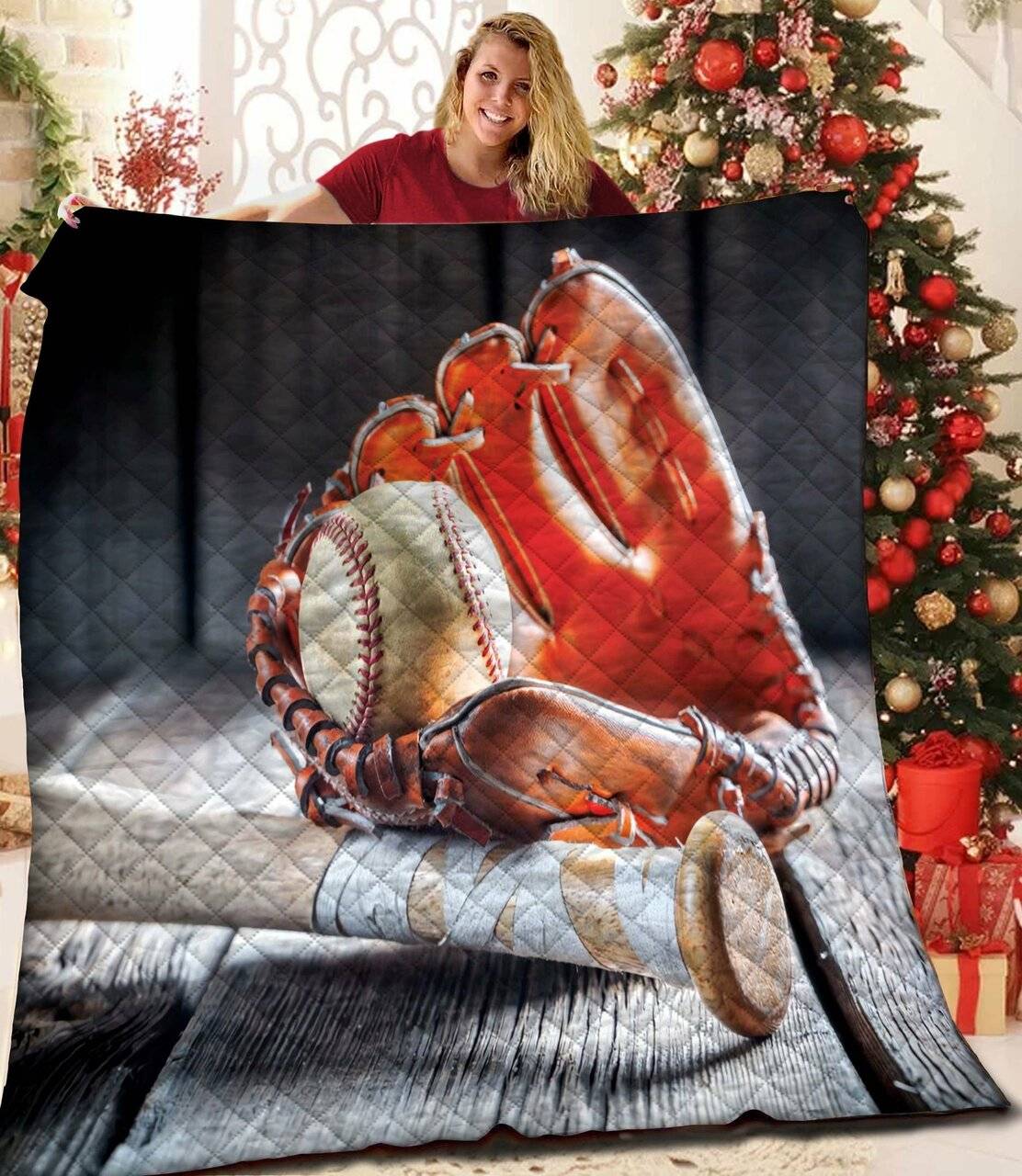 Baseball Jfj Quilt Ky and Home Decor