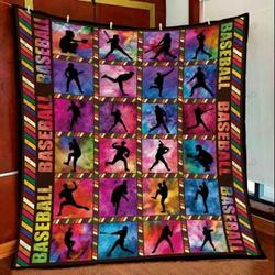 Baseball Player KL2409066CL Quilt Blanket and Home Decor