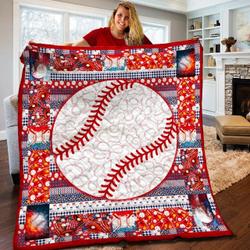 Baseball Quilt Blanket BBB0505206SM and Home Decor