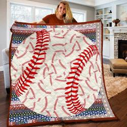 Baseball Quilt Blanket BBB270419SM and Home Decor