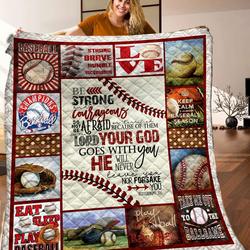 Baseball Quilt Blanket C9B240310HD and Home Decor