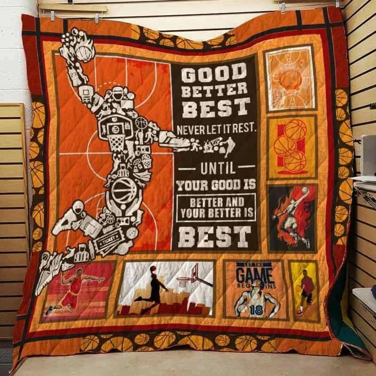 Basketball Cla1610132Q Quilt Blanket and Home Decor