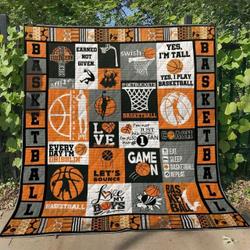 Basketball Hur Quilt em and Home Decor
