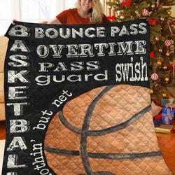 Basketball Jfj Quilt At and Home Decor