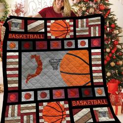 Basketball Jfj Quilt Fo and Home Decor