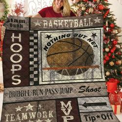 Basketball Jfj Quilt Hs and Home Decor