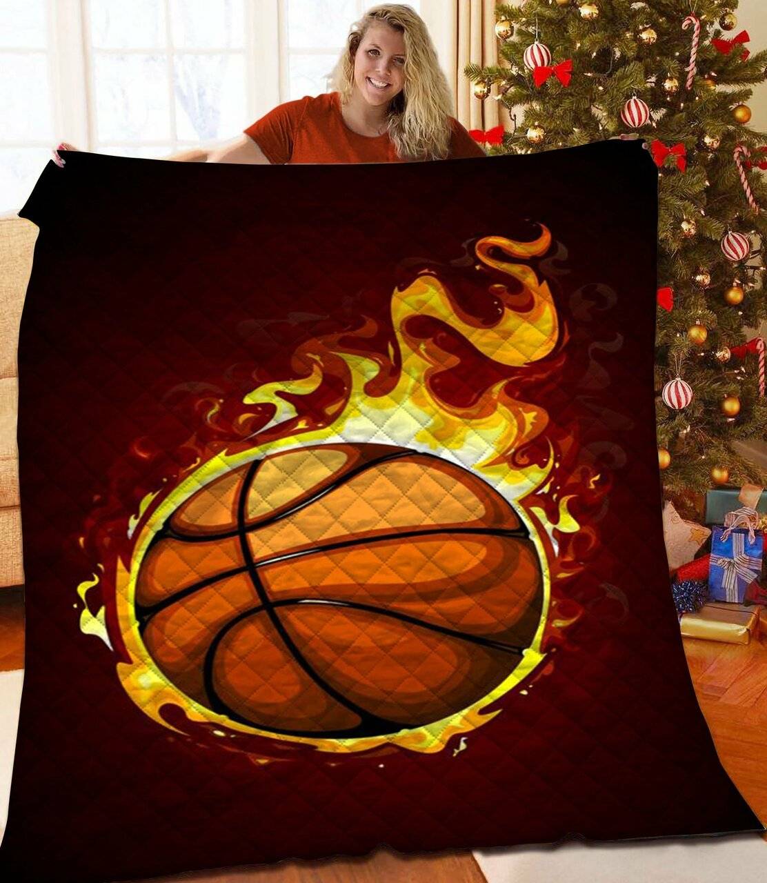 Basketball Jfj Quilt Tb and Home Decor