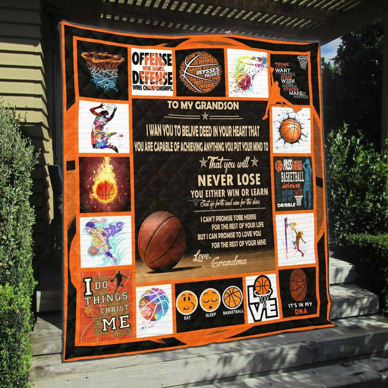 Basketball Na100705B Tbg Quilt Blanket and Home Decor