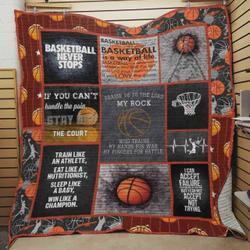 Basketball Praise Be To The Lord My Rock Who Trains For War My Fingers For Battle Quilt Blanket Great Customized Blanket Gifts For Birthday Christmas Thanksgiving and Home Decor