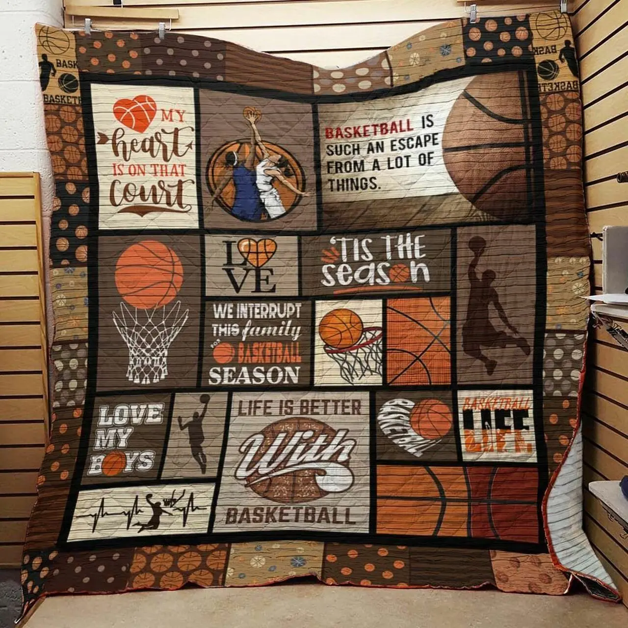 Basketball Quilt Blanket ABC07113831 and Home Decor