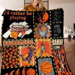 Basketball Quilt Blanket C9B050312MI and Home Decor