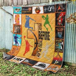 Basketball Quilt Blanket Ver 4  Quilt and Home Decor
