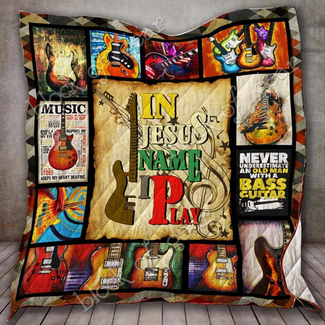 Bass Guitar Cl18100060Mdq Quilt Blanket and Home Decor