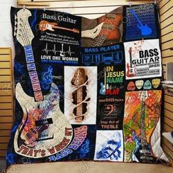 Bass Guitar Hur Quilt ap and Home Decor