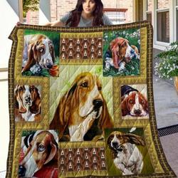 Basset Hound Cl08110034Mdq Quilt Blanket and Home Decor