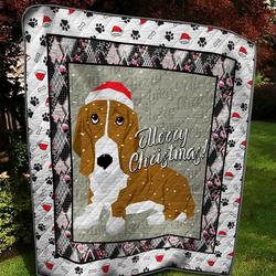 Basset Hound Dog Quilt Blanket and Home Decor