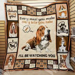 Basset Hound Dog Quilt Jci and Home Decor