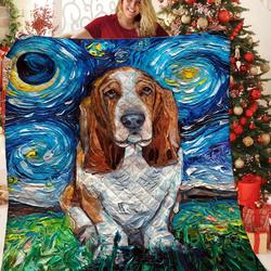Basset Hound Jfj Quilt Ao and Home Decor
