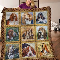 Basset Hound Quilt Blanket C9B040315NA and Home Decor
