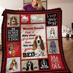 Basset Hound Quilt Blanket C9B040316NA and Home Decor