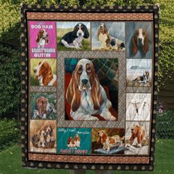 Basset Hound Quilt Blanket and Home Decor