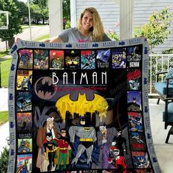 Batman And Friends Dc Comics Batman Quilt Blanket Gift Idea Birthday Christmas and Home Decor