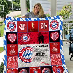 Bayern Munich To My Husband - Love Wife Quilt and Home Decor