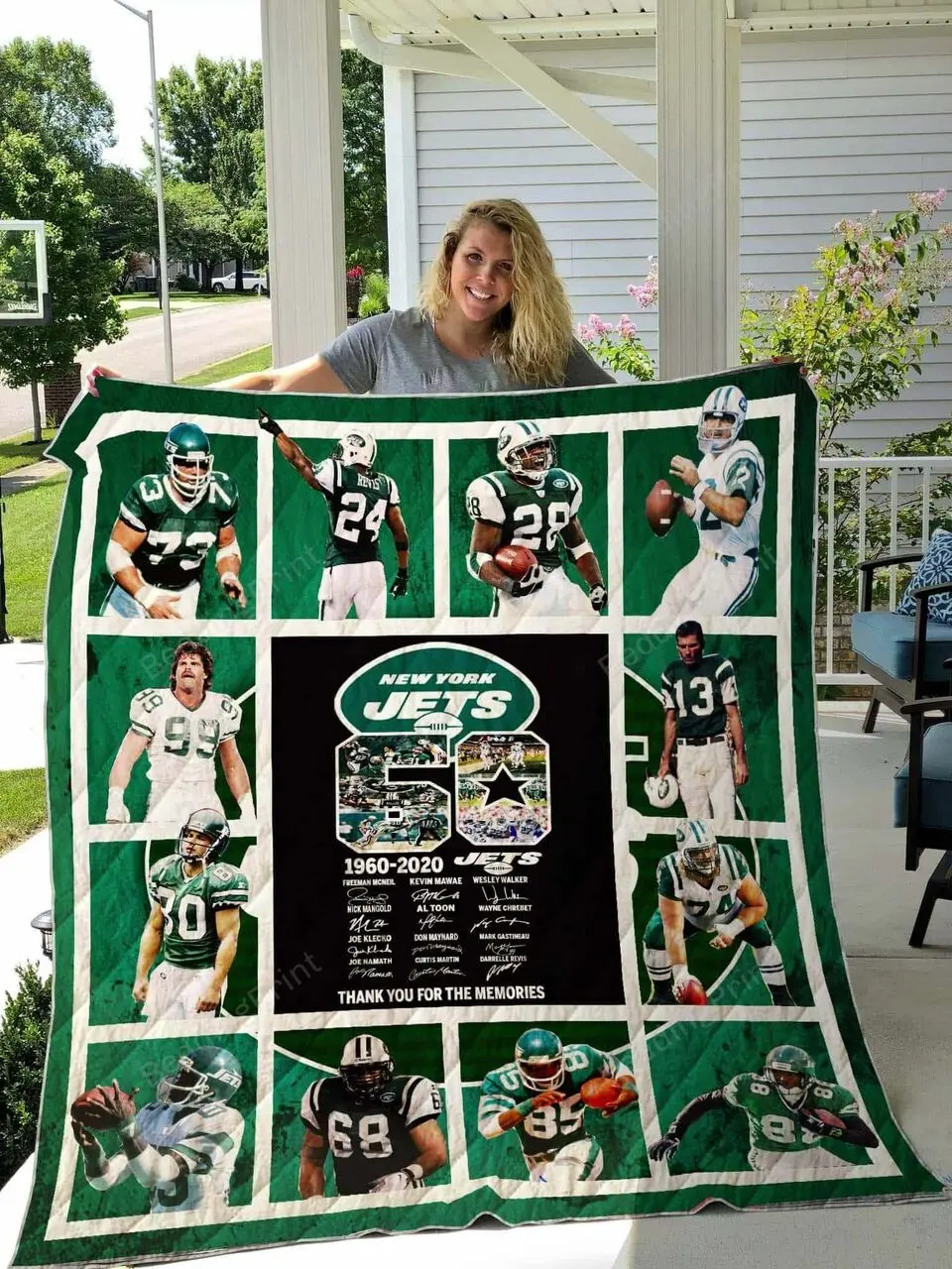 Bc New York Jets Quilt Blanket 01 and Home Decor