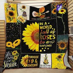 Be A Sunflower Quilt Blanket ABC07114295 and Home Decor