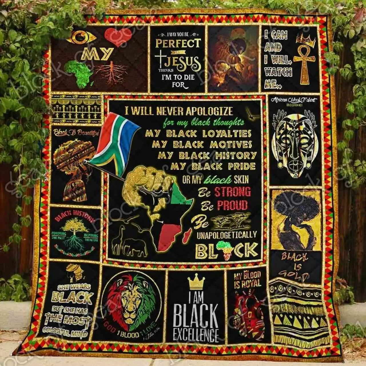 Be Unapologetically Black Blanket Kc1507 Quilt and Home Decor