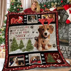 Beagle Christmas My Owners Are At It Again Must Be That Silly Season Thing Quilt Blanket Great Customized Blanket Gifts For Birthday Christmas Thanksgiving and Home Decor