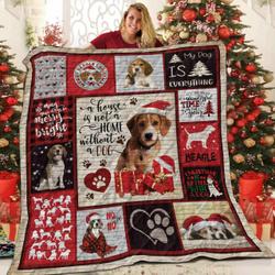 Beagle Christmas Real 3D Customized Quilt and Home Decor