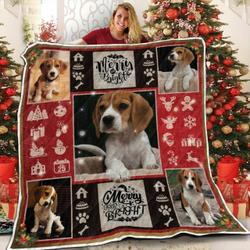 Beagle Christmas Snow 3D Customized Quilt and Home Decor