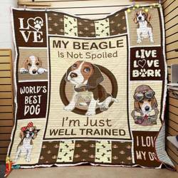 Beagle Dog Quilt Blanket ABC07111671 and Home Decor
