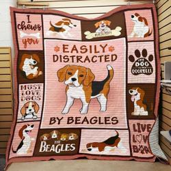 Beagle Dog Quilt Blanket ABC07111723 and Home Decor
