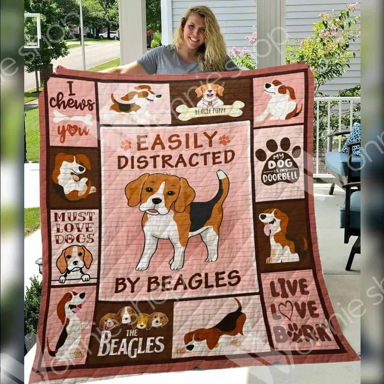 Beagle Love V2 3D Customized Quilt and Home Decor