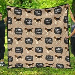 Beagle Pattern DHCDHC DT1910 Quilt Blanket and Home Decor